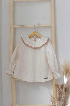 Blusa Crudo Puntilla Ocre - tienda online