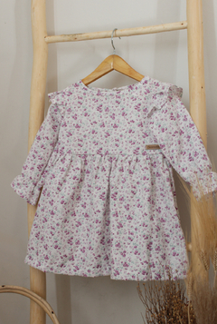 Vestido Liberty flores morado