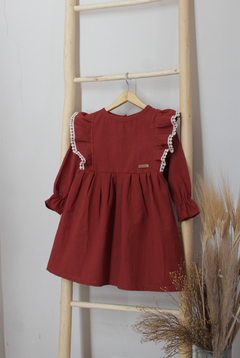 Vestido Carmín pompón - comprar online