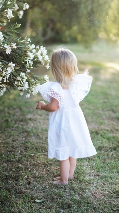 Vestido Blanco puntillón - Cocomelon Mayorista