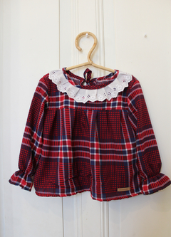 Blusa Escoses Broderie Rojo - Cocomelon Mayorista