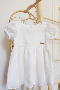 Vestido Voile bordado Blanco