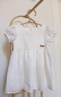 Vestido Voile bordado Blanco - Cocomelon Mayorista