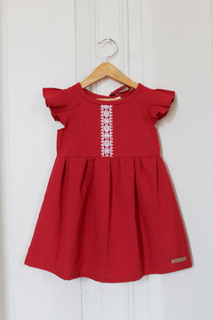 Vestido Rojo Puntilla - Cocomelon Mayorista