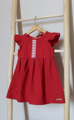 Vestido Rojo Puntilla - comprar online