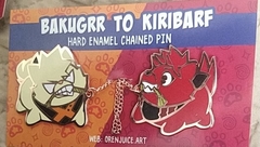 BAKUGRRR y KIRIBARF - PIN metálico con cadena