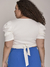 Cropped de Amarração Com Manga Princesa Plus Size - comprar online