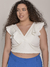 Cropped Sem Manga Com Babados Plus Size - comprar online