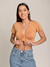 Blusa Cropped Com Regulagem Frontal na internet