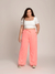 Calça Pantalona Moletom Neon Plus Size