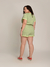 Conjunto De Moletinho Sem Felpa Neon Plus Size