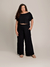 Conjunto T Shirt Cropped e Calça Pantalona Plus Size - loja online