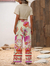 Calça Wide Leg Estampada Arara Rosa - comprar online