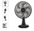 Ventilador de mesa Ventisol Turbo 6 preto com 6 pás, 30 cm de diâmetro 127 V - comprar online