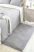 COSTADO DE CAMA SHAGGY -Color Blanco/Negro- - comprar online