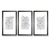 Net Flowers | Set x 3 Cuadros 30×50 cm. - comprar online