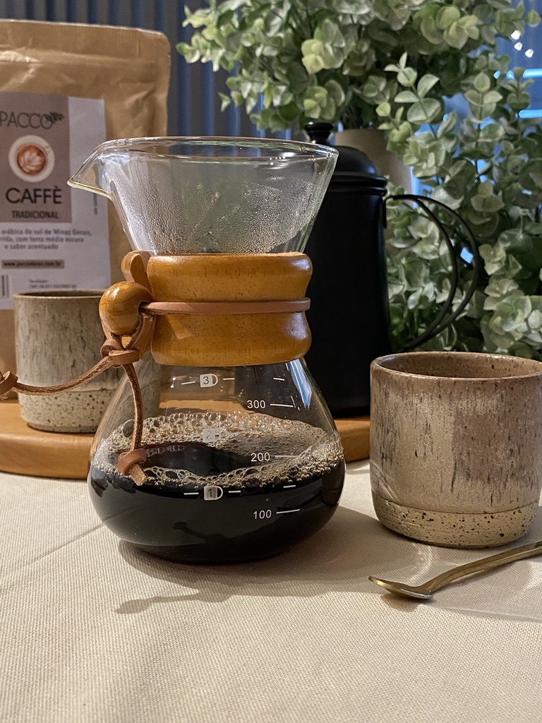 Jarra de Vidro Chemex para Café com Acabamento em Madeira e Couro – Canto  do Café