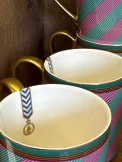 Caneca Grande Stripes Rosa\Verde - Pip Studio - comprar online