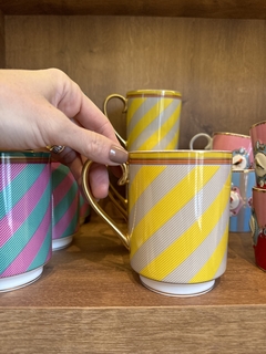 Caneca Grande Stripes Amarelo - Pip Studio na internet