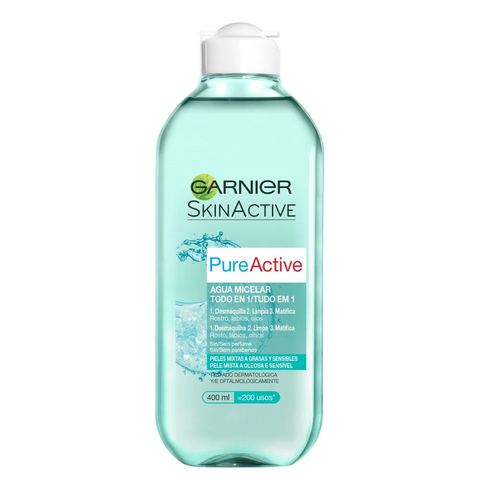 Garnier Skin Active Agua Micelar Pure Active Piel Mixta 400ml