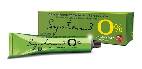 System 3 Coloración Permanente 0% Amoníaco 6.1 Rubio Oscuro Ceniza