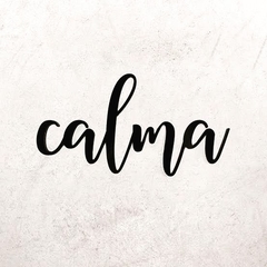 Lettering "Calma"