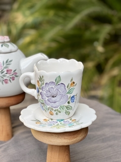 Taza y plato lavanda 250 ml - comprar online