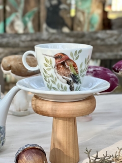 Taza y plato colibrí 280 ml