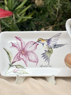 Imagen de juego taza y bandeja Colibrí