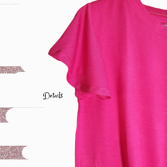 T-Shirt Detalhe em Nó Pink - Princesa de Asas