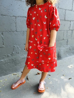 Vestido Borboletas Vermelho - comprar online