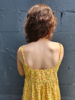 Vestido Flores Amarelo - loja online