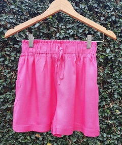 Conjunto Shorts Pink + Bata Xadrez Lilás - loja online