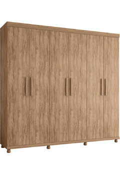 Guarda Roupa Casal Genova 100% MDF 6 Portas 3 Gavetas - Spinola Móveis