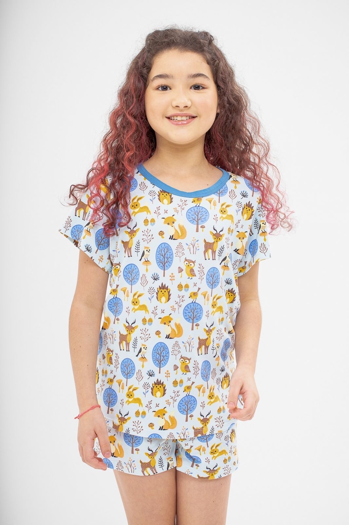 Pijama Infantil Feminino Verao Familia Selva MH Intimates