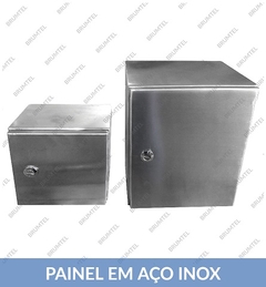 Caixa para Comando (Painel Eletrico) Aço Inox AISI 304 1,5mm Escovado med. Dimensões: (A) 300mm x (L) 500mm x (P) 200mm