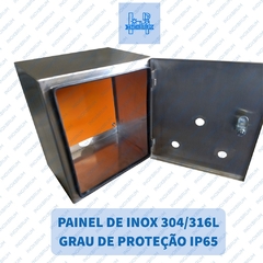 Caixa para Comando (Painel Eletrico) Aço Inox AISI 304 1,5mm Escovado med. Dimensões: (A) 600mm x (L) 400mm x (P) 250mm na internet