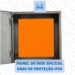 Caixa para Comando (Painel Eletrico) Aço Inox AISI 304 1,5mm Escovado med. Dimensões: (A) 600mm x (L) 400mm x (P) 250mm - loja online