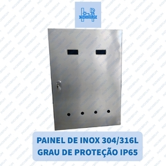 Caixa para Comando (Painel Eletrico) Aço Inox AISI 304 2mm Escovado med. Dimensões: (A) 1200mm x (L) 1200mm x (P) 350mm (cópia) - comprar online