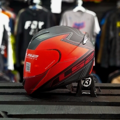 CASCO LS2 352 ROOKIE KASCAL MATT BLACK RED