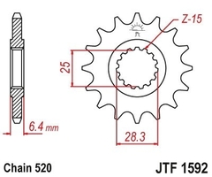 PIÑON JT YAMAHA ATV 14D