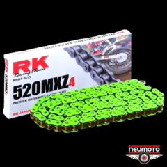 CADENA RK MXZ4 520 x 120 VERDE CON CLIP