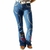 CALCA JEANS FEMININAS BORDADA CORDA E CHAPEU - Republica Country / American Bulls