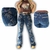 Calça Jeans Bordada Com Cavalo Strass - Republica Country / American Bulls