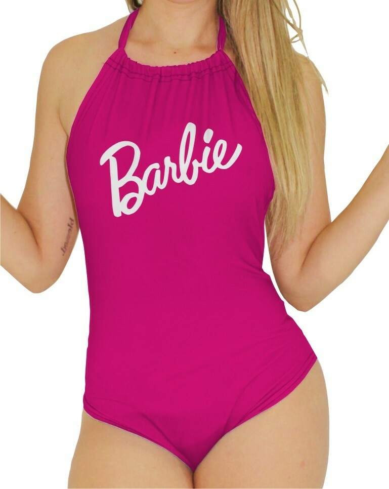 Body Feminino Frente Única Temático Adulto Barbie