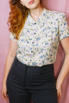 Blusa Vintage Estampa Floral