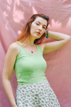 Blusa Tricot Verde Regata