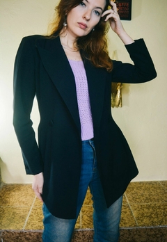 Blazer Lita Mortari Alfaiataria Vintage Preto