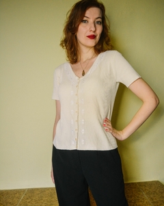 Blusa Linha Bordada Creme - loja online