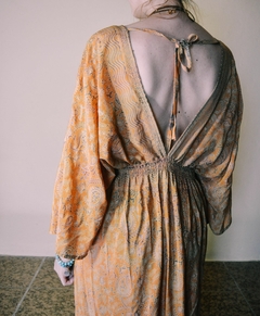 Vestido Kaftan Longo Estampado na internet